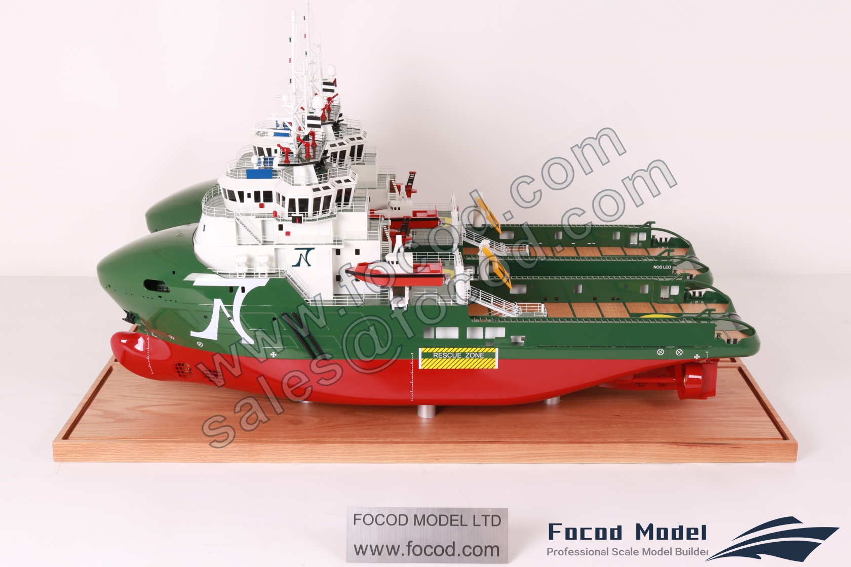 custom made model of 67m Multi Purpose Offshore Vessel